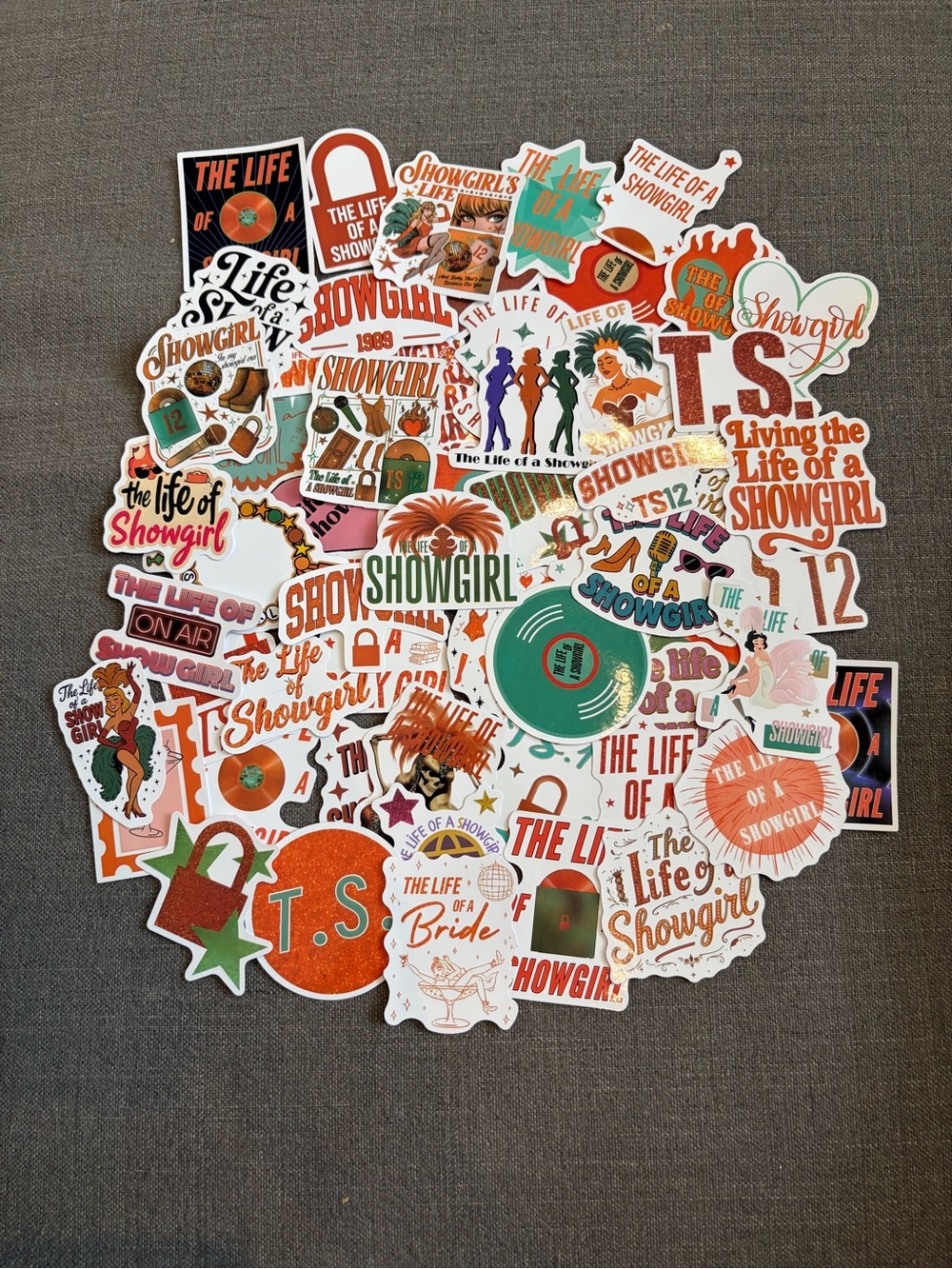 Taylor Swift The Eras Tour The Life of a Showgirl Stickers - 50 count